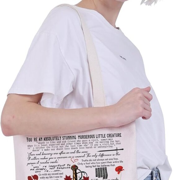 From Blood And A Series Crossbody Bag FBAA Book Quote Adjustable Strap Purse We - Picture 4 of 7